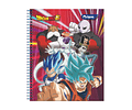 CUADERNO UNIVERSITARIO 100 HOJAS 7MM DRAGON BALL SUPER