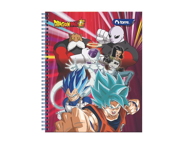 CUADERNO UNIVERSITARIO 100 HOJAS 7MM DRAGON BALL SUPER