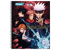CUADERNO UNIVERSITARIO 100 HOJAS 7MM JUJUTSU KAISEN