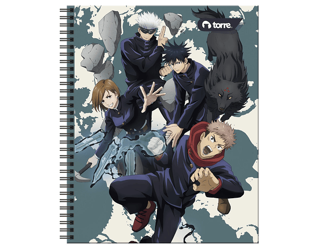 CUADERNO UNIVERSITARIO 100 HOJAS 7MM JUJUTSU KAISEN