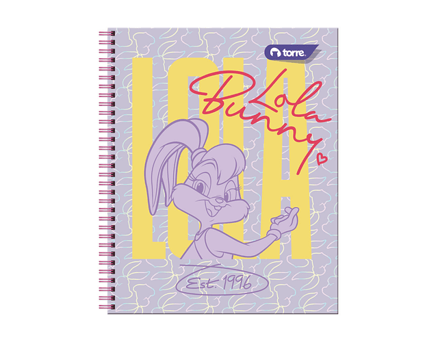 CUADERNO UNIVERSITARIO 100 HOJAS 7MM LOLA BUNNY 