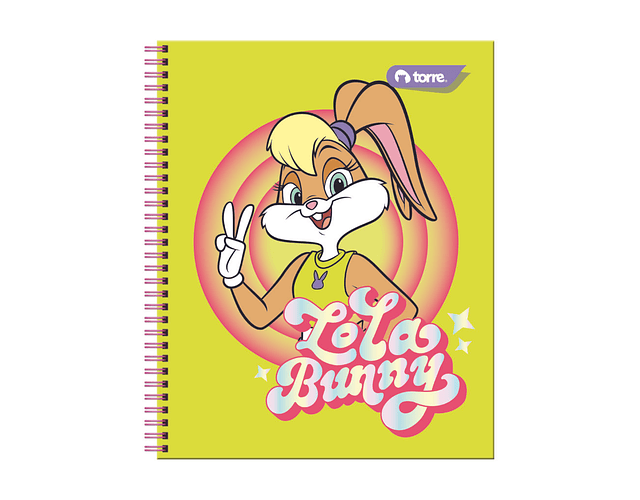CUADERNO UNIVERSITARIO 100 HOJAS 7MM LOLA BUNNY 