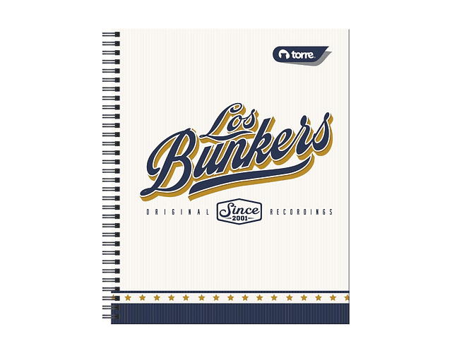 CUADERNO UNIVERSITARIO 100 HOJAS 7MM LOS BUNKERS 