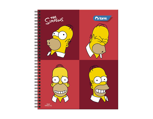 CUADERNO UNIVERSITARIO 100 HOJAS 7MM LOS SIMPSONS 2