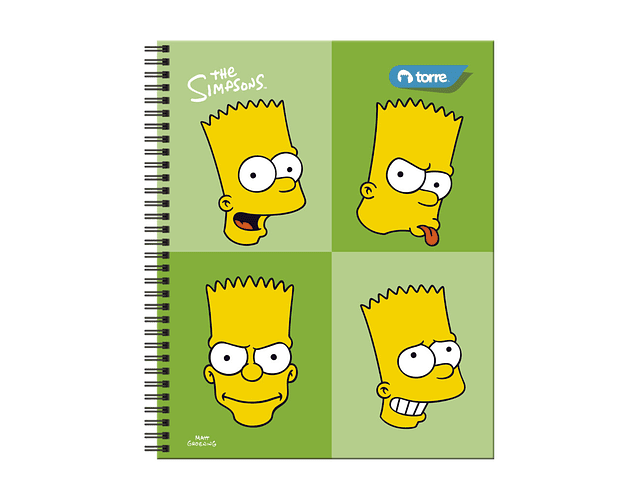 CUADERNO UNIVERSITARIO 100 HOJAS 7MM LOS SIMPSONS 2