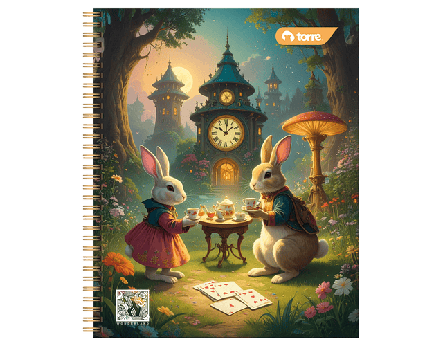 CUADERNO UNIVERSITARIO 100 HOJAS 7MM WONDERLAND