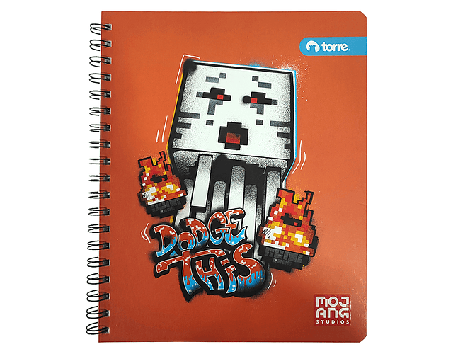 CUADERNO UNIVERSITARIO 7MM 100 HOJAS MINECRAFT