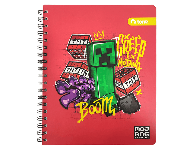 CUADERNO UNIVERSITARIO 7MM 100 HOJAS MINECRAFT