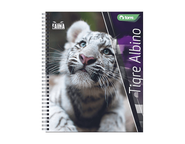 CUADERNO UNIVERSITARIO FAUNA 100 HOJAS MAT 7MM