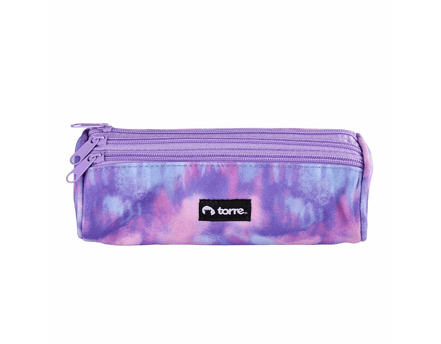 ESTUCHE REDONDO TIE DYE TRIPLE CIERRE