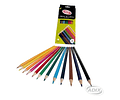 LÁPICES 12 COLORES HEXAGONALES 