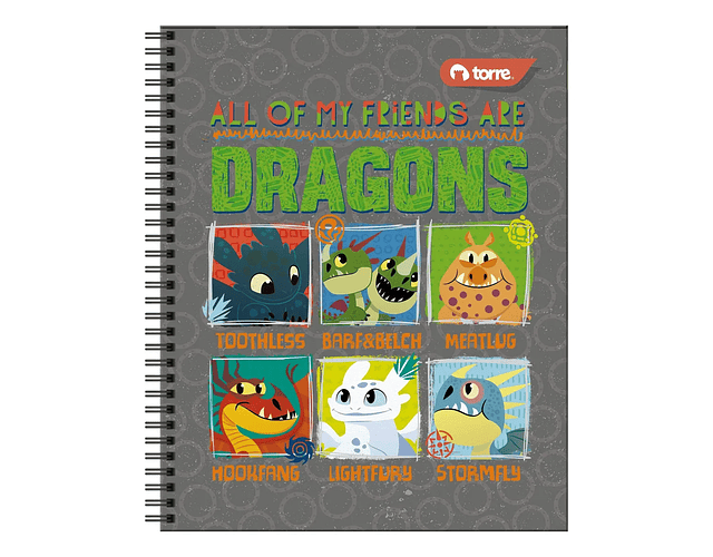 CUADERNO UNIVERSITARIO 100 HOJAS 7MM COMO ENTRENAR A TU DRAGON