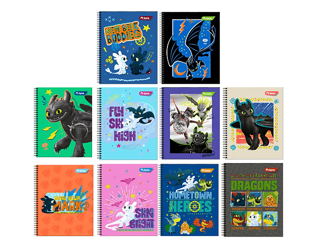 CUADERNO UNIVERSITARIO 100 HOJAS 7MM COMO ENTRENAR A TU DRAGON