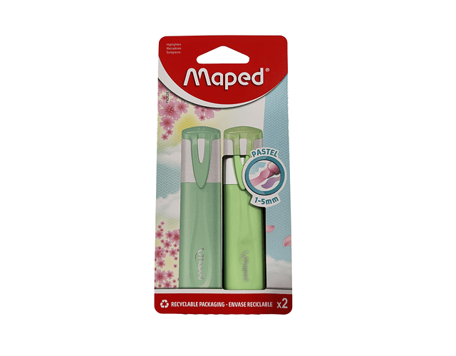 SET DESTACADORES FLUOR PEPS PASTEL 2 UNIDADES