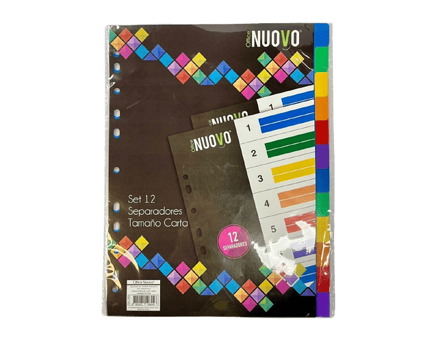SEPARADOR VINIL CARTA 12 DIVISIONES