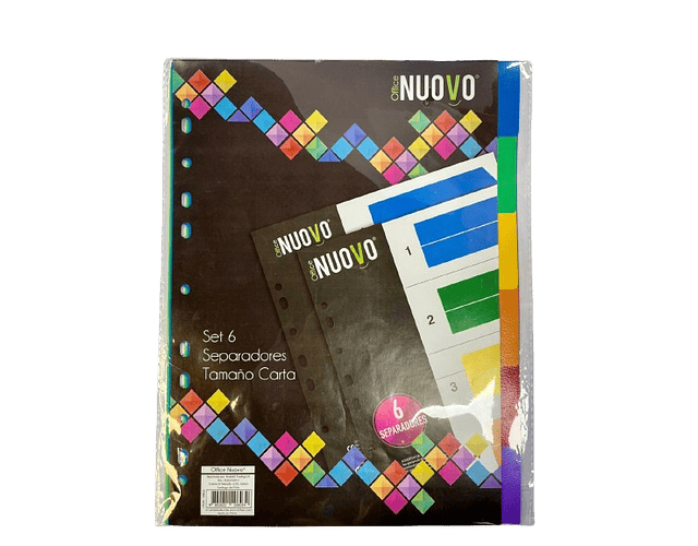 SEPARADOR VINIL CARTA 6 DIVISIONES