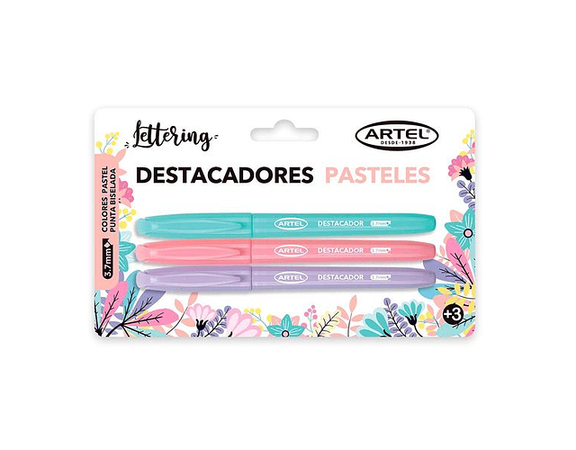 SET DESTACADORES PASTEL 3UNDS
