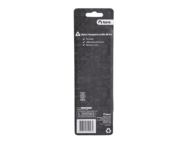 LAPICES GRAFITO N°2 + SACAPUNTAS BLISTER