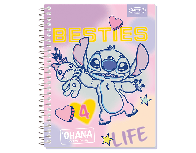CUADERNO TOP 120 HJS STITCH