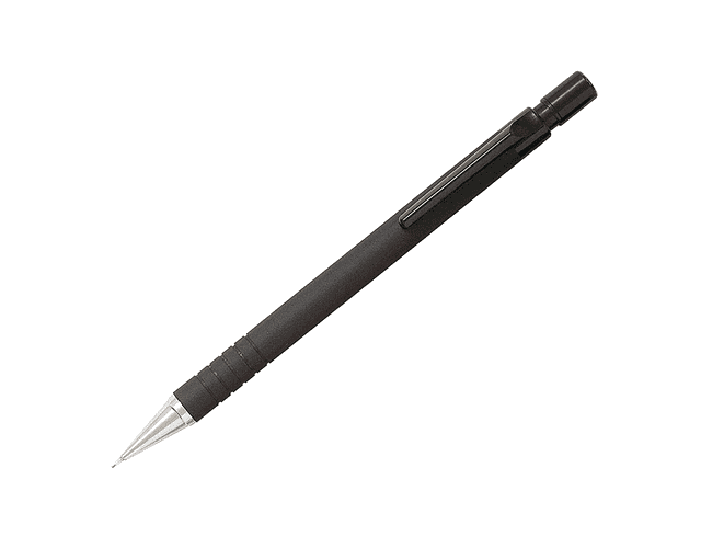 PORTAMINAS 0.7MM SHARPEN CONO METÁLICO NEGRO 