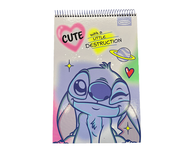 CROQUERA OFICIO 80 HOJAS STITCH PASTEL