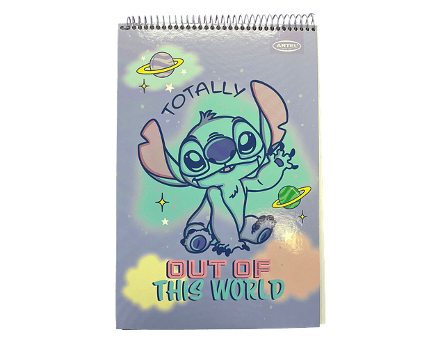 CROQUERA OFICIO 80 HOJAS STITCH PASTEL