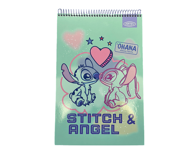 CROQUERA OFICIO 80 HOJAS STITCH PASTEL