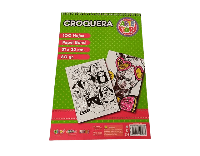CROQUERA OFICIO DOBLE ESPIRAL 80 HJS 