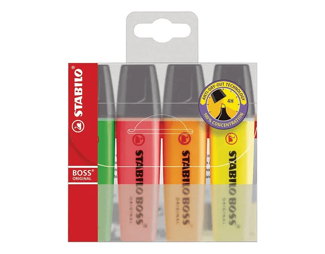 DESTACADORES SET X4 UNIDADES FLUOR 