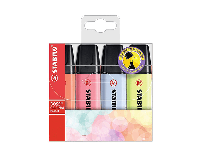 DESTACADORES SET X4 UNIDADES PASTEL