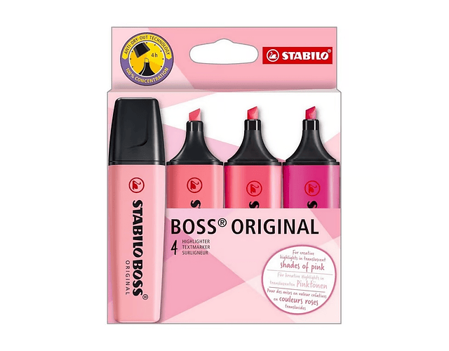 DESTACADORES SET X4 UNIDADES SHADES OF PINK