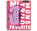 CUADERNO UNIVERSITARIO 100 HJS 7MM MONSTER 