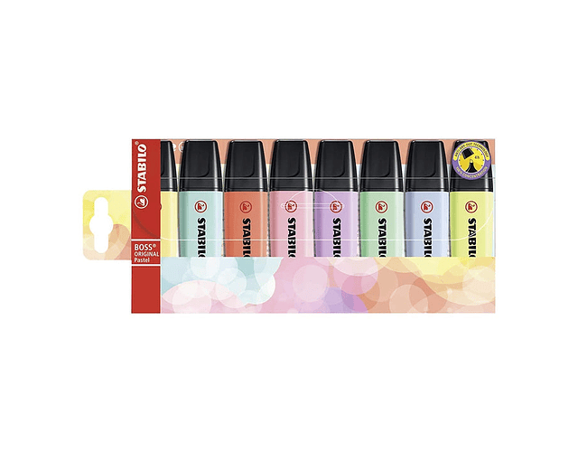 DESTACADORES SET X8 UNIDADES PASTEL 