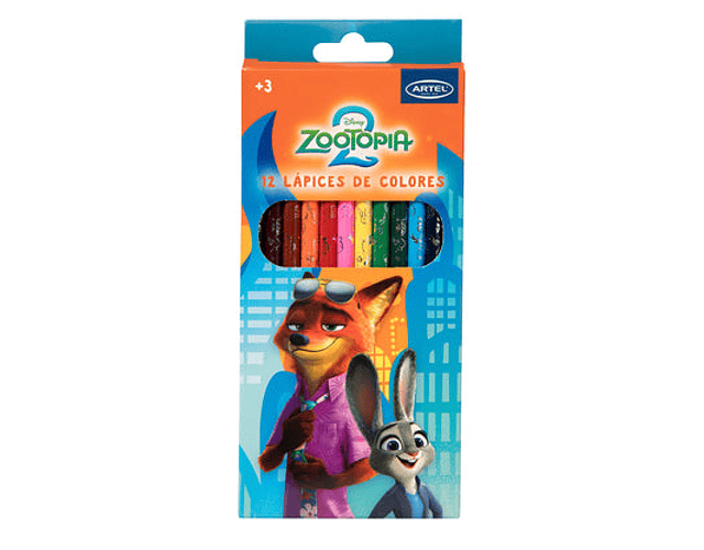 LAPICES 12 COLORES ZOOTOPIA 2