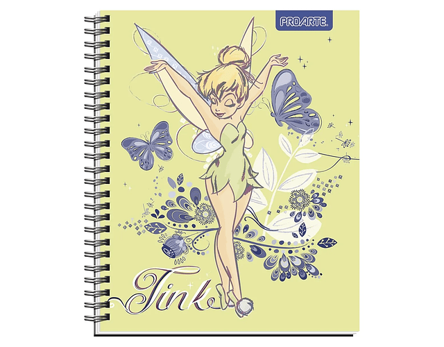 CUADERNO UNIVERSITARIO 100 HJS 7MM SUPER TINKERBELL 