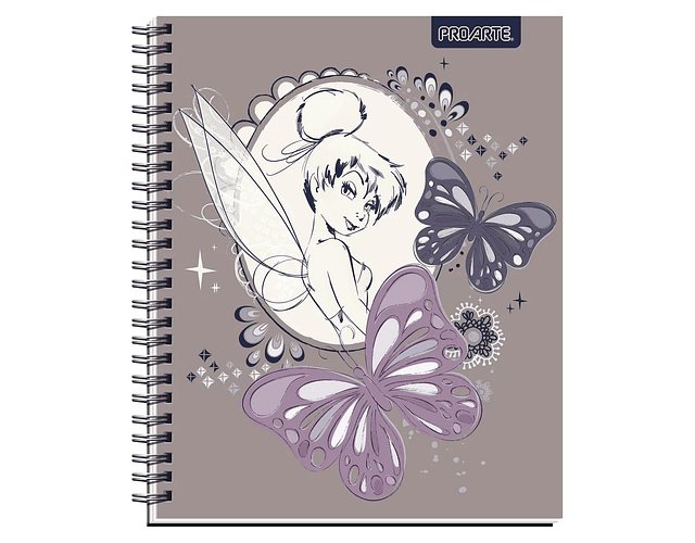 CUADERNO UNIVERSITARIO 100 HJS 7MM SUPER TINKERBELL 