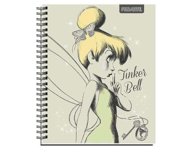 CUADERNO UNIVERSITARIO 100 HJS 7MM SUPER TINKERBELL 