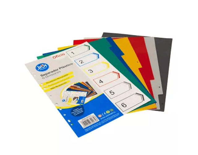 SEPARADOR VINILICO OFICIO 6 DIVISIONES
