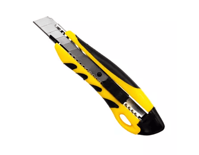 CUCHILLO CARTONERO GRANDE RIEL MANGO METALICO