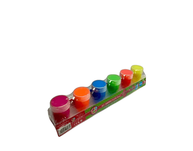 TEMPERA FLUOR 6 COLORES 20 ML C/PINCEL