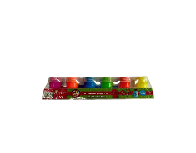 TEMPERA FLUOR 6 COLORES 20 ML C/PINCEL