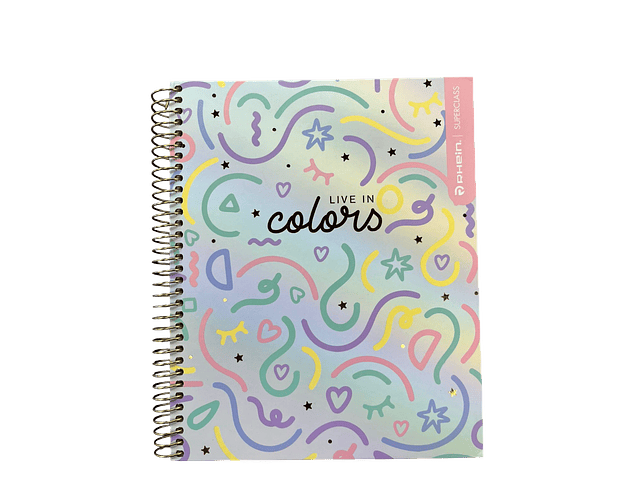 CUADERNO BOOK 120 HOJAS MAT 5MM PASTEL