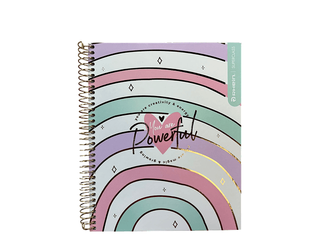 CUADERNO BOOK 120 HOJAS MAT 5MM PASTEL