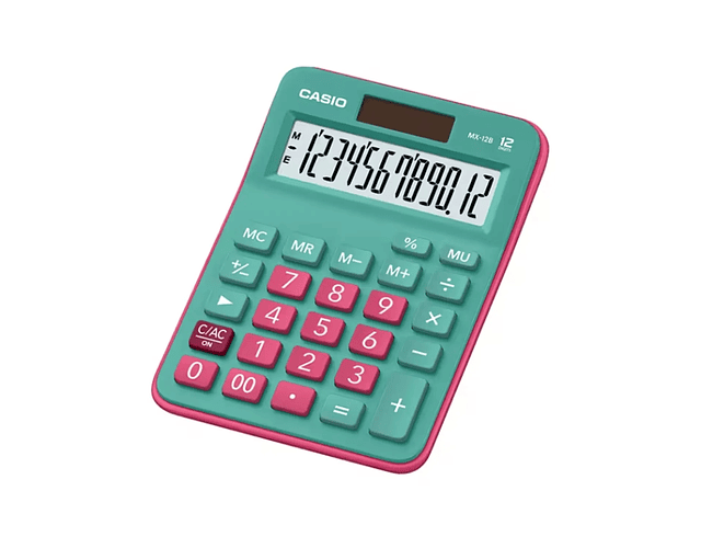 CALCULADORA MX-12B VERDE CON BORDE