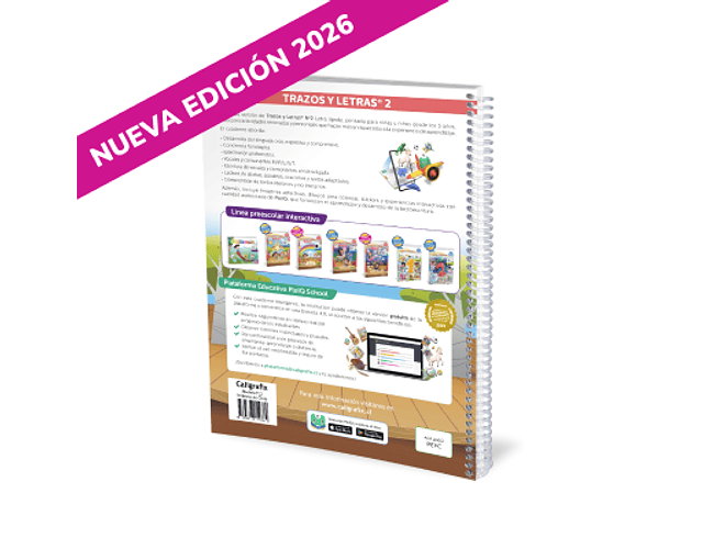 CUADERNO CALIGRAFIX TRAZOS Y LETRAS N°2