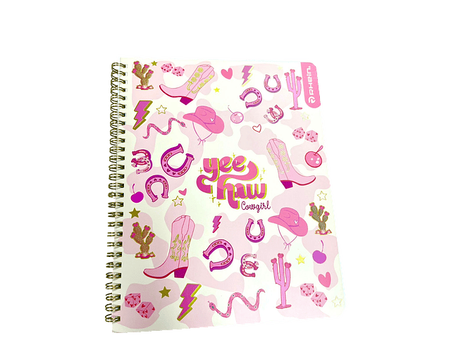 CUADERNO UNIVERSITARIO 100 HOJAS 7MM COW GIRL