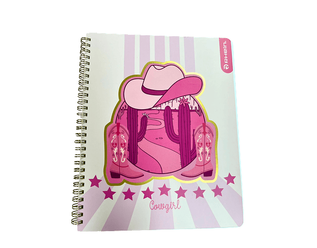 CUADERNO UNIVERSITARIO 100 HOJAS 7MM COW GIRL