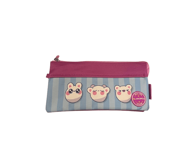 ESTUCHE TRIPLE PRO NIÑA 3 DISEÑOS