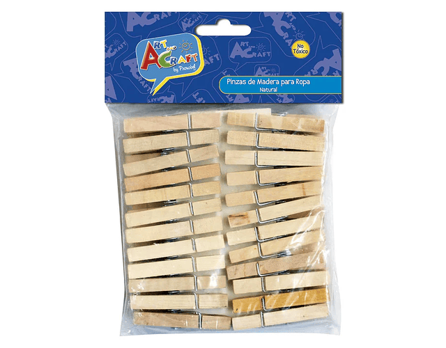 PINZAS PARA ROPA MEDIANA NATURAL 48 UIDADES