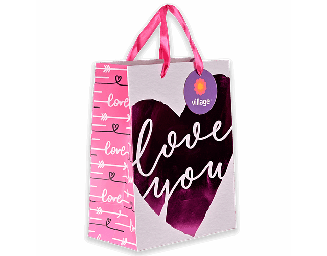 BOLSA DE REGALO AMOR 18X23X10CM 